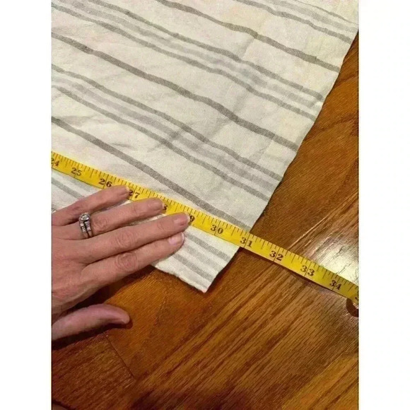 SALE!Cable & Gauge Studio Womens Striped Linen Blend Wide Leg Flowy Pants Large - Picture 4 of 7